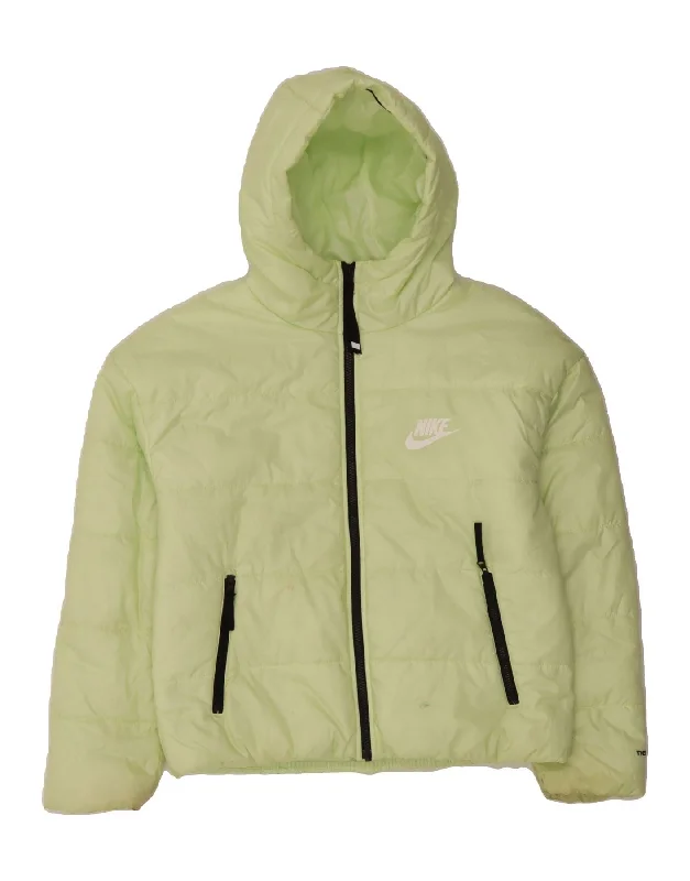 Stylish Outerwear Clothes For Women NIKE Womens Therma-Fit Graphic Hooded Padded Jacket UK 10 Small Green Stylish Outerwear Clothes For Women NIKE Womens Therma-Fit Graphic Hooded Padded Jacket UK 10 Small Green