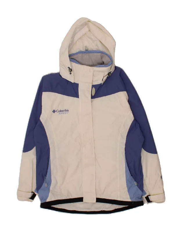 Women's Comfy Attire For Lounging COLUMBIA Womens Oversized Hooded Rain Jacket UK 16 Large White Colourblock Women's Comfy Attire For Lounging COLUMBIA Womens Oversized Hooded Rain Jacket UK 16 Large White Colourblock