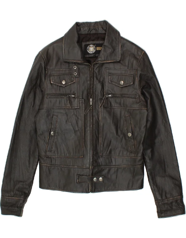 Latest Fashion for Women KARA Womens Leather Jacket UK 14 Large Black Leather