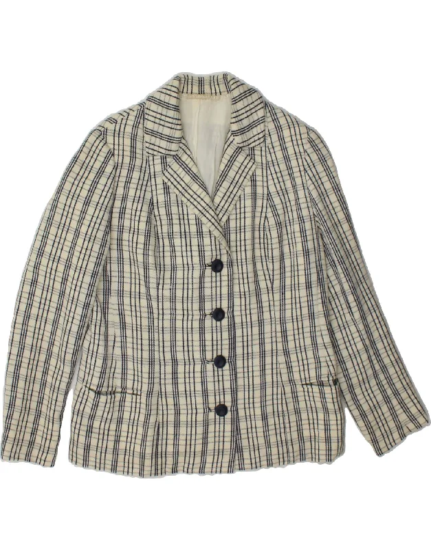 Chic Women's Clothing for Work and Travel Womens 4 Button Blazer Jacket UK 12 Medium