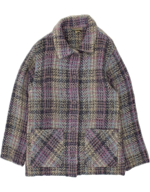 Women's Transitional Outfit WEAVE OF THE IRISH Womens Overcoat UK 14 Medium Grey Check Wool Women's Transitional Outfit WEAVE OF THE IRISH Womens Overcoat UK 14 Medium Grey Check Wool