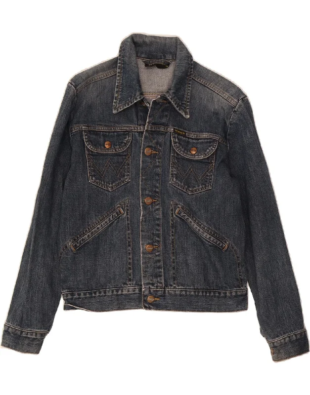 Classic Women's Clothing Styles WRANGLER Womens Denim Jacket UK 14 Medium Navy Blue Cotton Classic Women's Clothing Styles WRANGLER Womens Denim Jacket UK 14 Medium Navy Blue Cotton