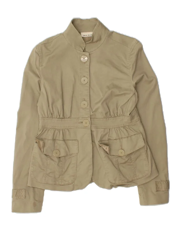 Women's Clothing For Outdoor Activities DKNY Womens 5 Button Blazer Jacket UK 10 Small Beige Cotton Women's Clothing For Outdoor Activities DKNY Womens 5 Button Blazer Jacket UK 10 Small Beige Cotton
