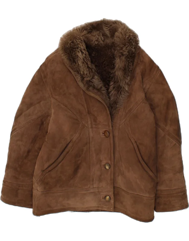 Charming Everyday Clothing For Women VINTAGE Womens Shearling Jacket UK 16 Large Brown Shearling Charming Everyday Clothing For Women VINTAGE Womens Shearling Jacket UK 16 Large Brown Shearling