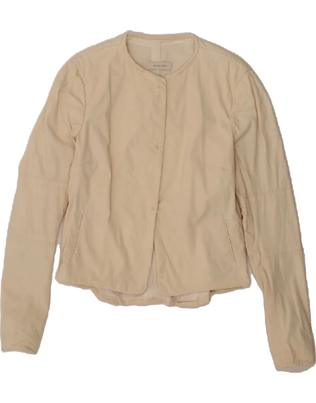 Online Boutiques BURBERRY Womens Blazer Jacket UK 14 Large Beige Cotton