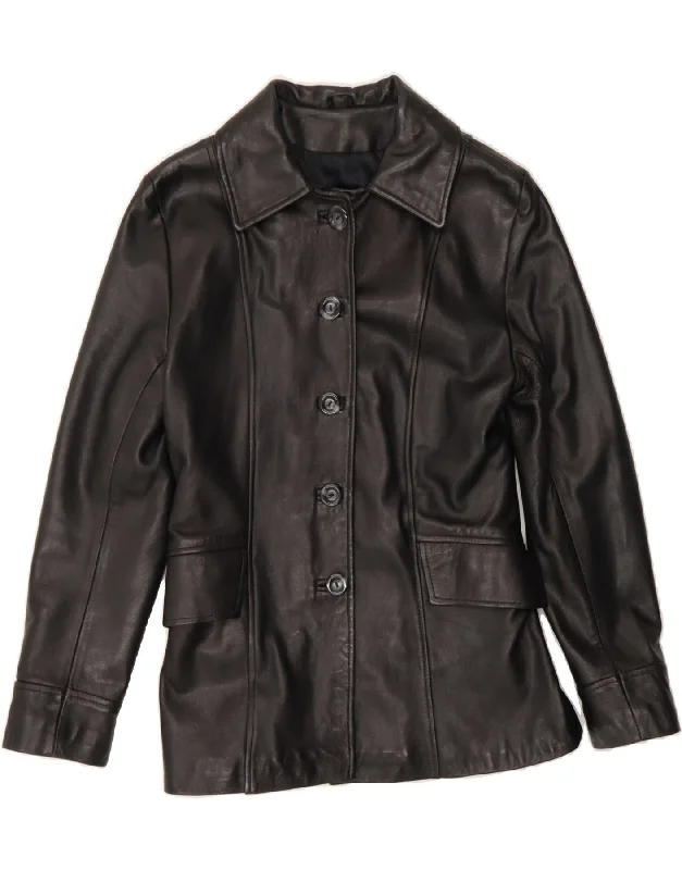 Women's Trendy Casual Outfit VINTAGE Womens Leather Jacket UK 10 Small Black Leather Women's Trendy Casual Outfit VINTAGE Womens Leather Jacket UK 10 Small Black Leather