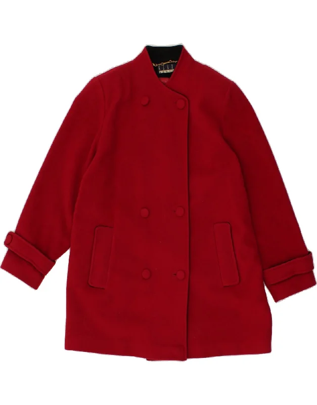 Outlet Clothing KESTA LONDON Womens Overcoat UK 14 Large Red Wool