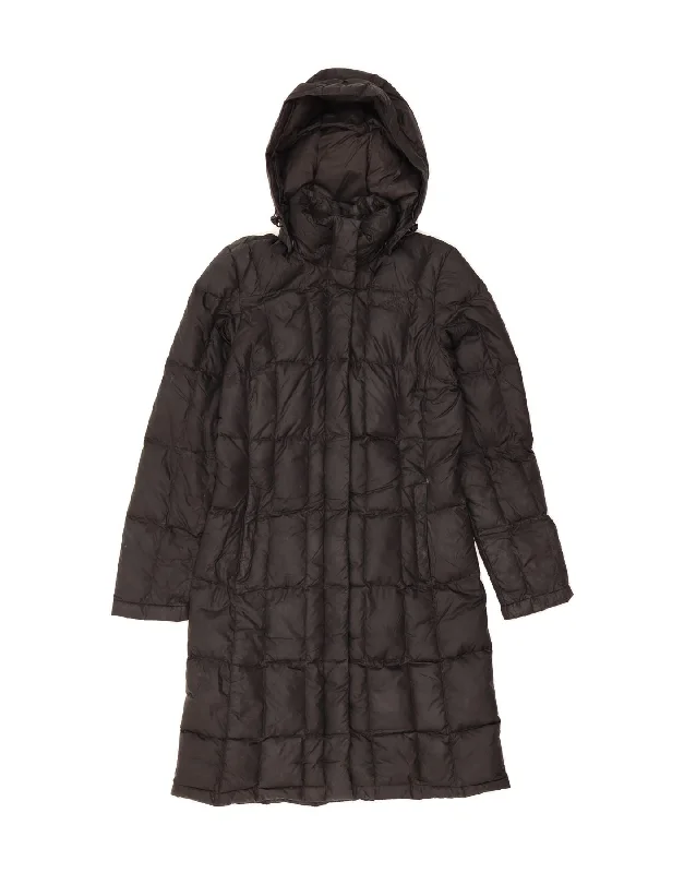 Graceful Fashion THE NORTH FACE Womens Hooded Padded Coat UK 6 XS Black Nylon