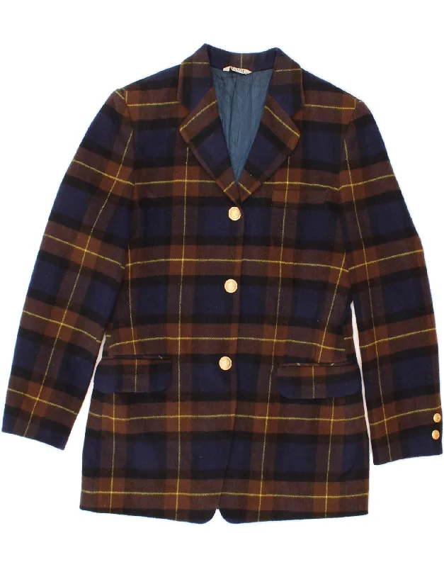 Cheap Women's Clothing Online VINTAGE Womens 3 Button Blazer Jacket UK 12 Medium Navy Blue Check Cheap Women's Clothing Online VINTAGE Womens 3 Button Blazer Jacket UK 12 Medium Navy Blue Check
