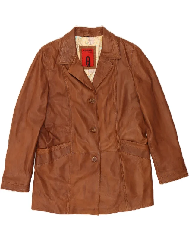 Clothes Women ASHWOOD Womens Leather Jacket US 12 Large Brown Leather