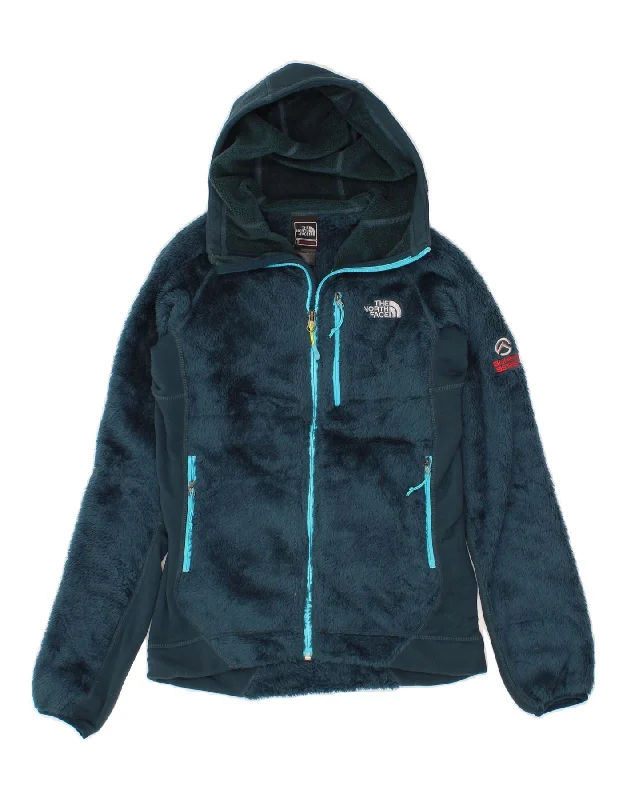 Women's Effortless Casual Outfit THE NORTH FACE Womens Crop Hooded Fleece Jacket UK 10 Small Blue Polyester Women's Effortless Casual Outfit THE NORTH FACE Womens Crop Hooded Fleece Jacket UK 10 Small Blue Polyester