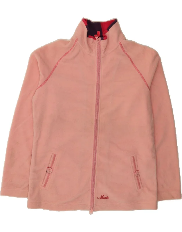 Street Style Fashion MUSTO Womens Fleece Jacket UK 16 Large Pink Polyester