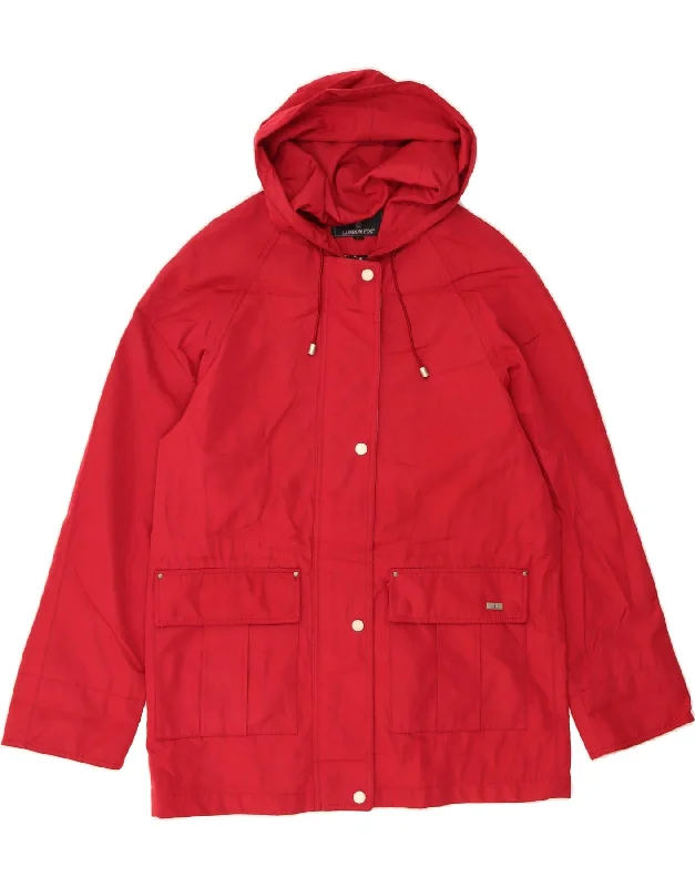 Women's Clothes And Apparel Sets LONDON FOG Womens Hooded Windbreaker Jacket UK 10 Small Red Polyester Women's Clothes And Apparel Sets LONDON FOG Womens Hooded Windbreaker Jacket UK 10 Small Red Polyester