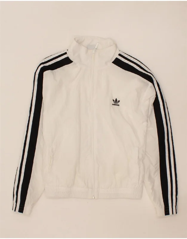 Women's Evening Wear Outfit ADIDAS Womens Bomber Jacket UK 4 XS White Polyester