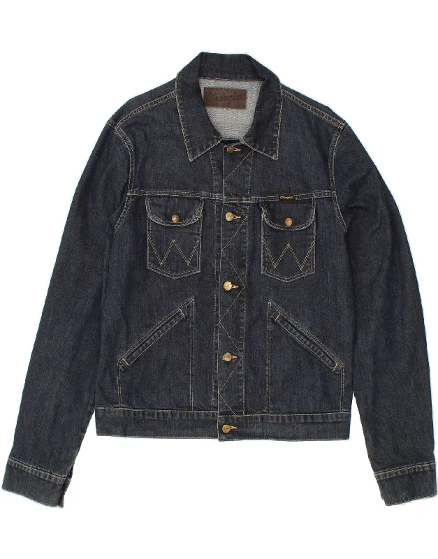 Women's Tailored Outfit WRANGLER Womens Denim Jacket UK 18 XL Navy Blue Cotton