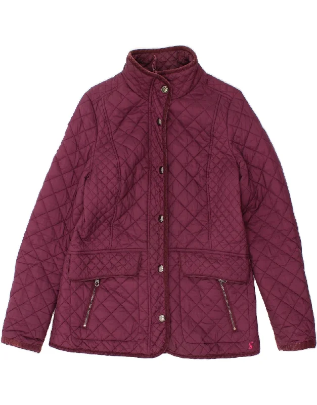 Women's Stylish Vacation Attire JOULES Womens Quilted Jacket UK 12 Medium Burgundy Polyamide Women's Stylish Vacation Attire JOULES Womens Quilted Jacket UK 12 Medium Burgundy Polyamide