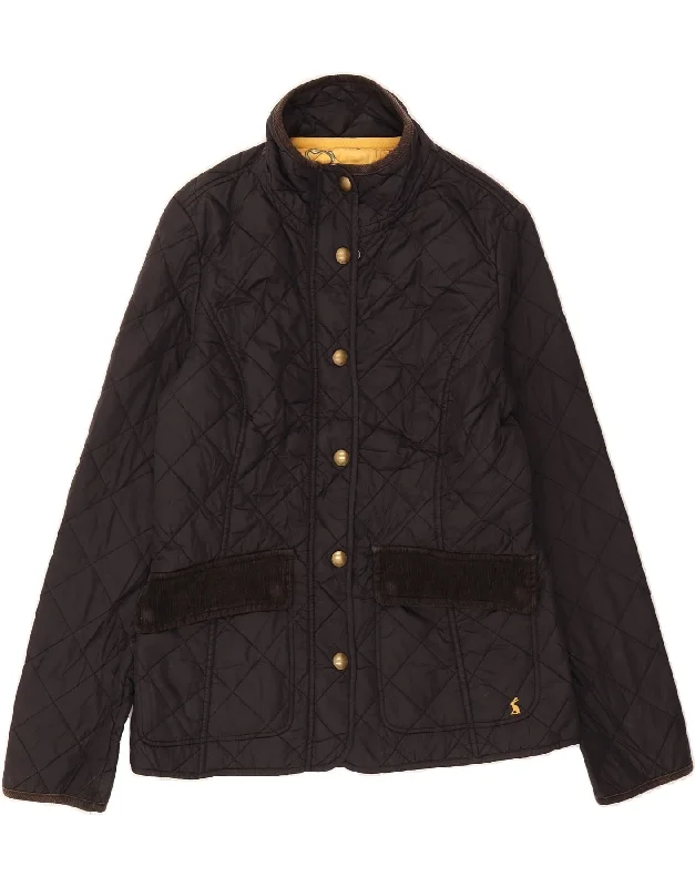 Women's Clothing For Holiday Travel JOULES Womens Quilted Jacket UK 12 Medium Navy Blue Polyamide