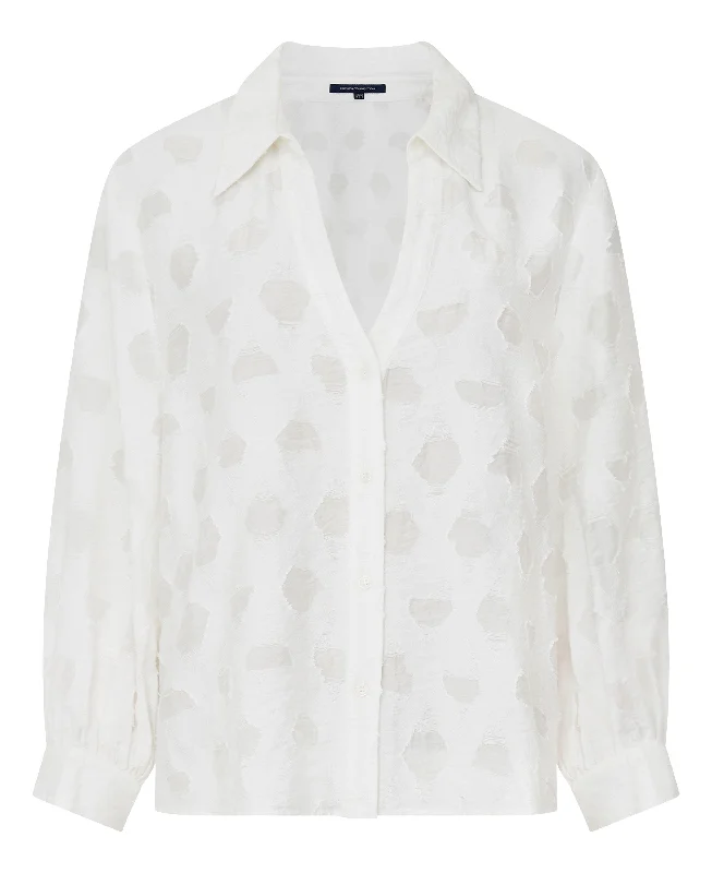 Fashion-forward Women's Wear Freya Jacquard Shirt - Summer White