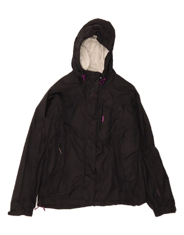 VIP Member Discount HELLY HANSEN Womens Hooded Windbreaker Jacket UK 10 Small Black