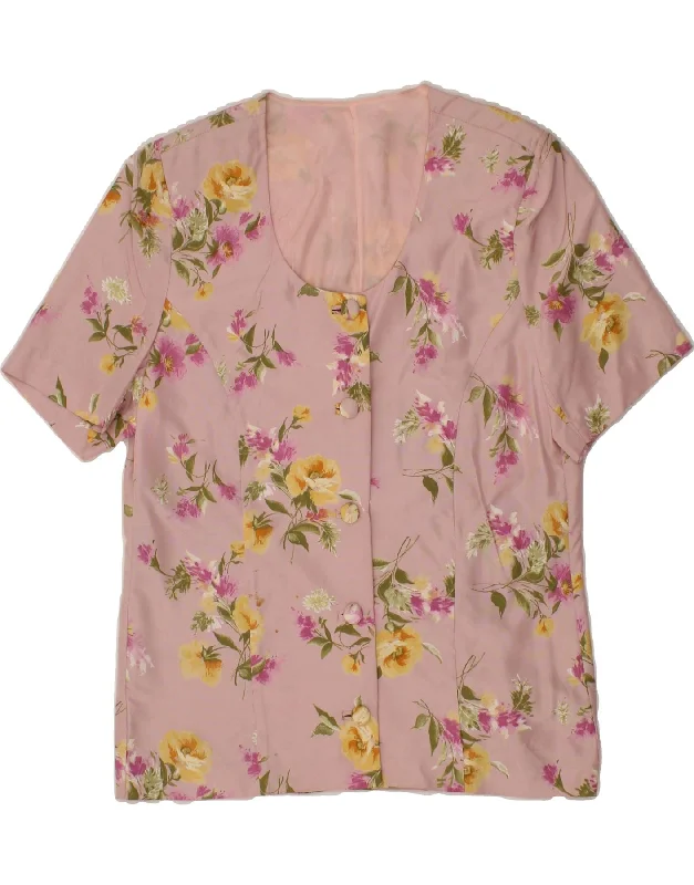Women's Clothing Sets VINTAGE Womens Short Sleeve 5 Button Blazer Jacket IT 46 Large Pink Floral Women's Clothing Sets VINTAGE Womens Short Sleeve 5 Button Blazer Jacket IT 46 Large Pink Floral