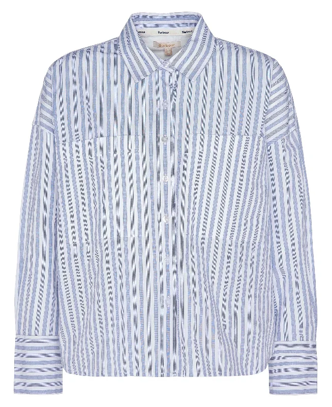 Women's Casual Outfit Violetta Shirt - Chambray Stripe