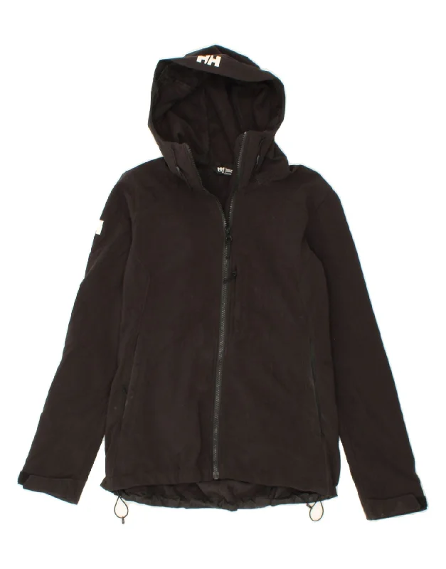 Women's High-Fashion Attire HELLY HANSEN Womens Hooded Windbreaker Jacket UK 10 Small Black Polyester Women's High-Fashion Attire HELLY HANSEN Womens Hooded Windbreaker Jacket UK 10 Small Black Polyester