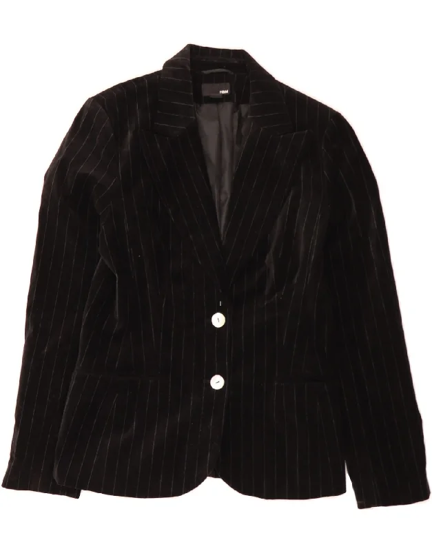 Women's Office Outfit H&M Womens 2 Button Velvet Blazer Jacket UK 18 XL Black Striped Cotton Women's Office Outfit H&M Womens 2 Button Velvet Blazer Jacket UK 18 XL Black Striped Cotton