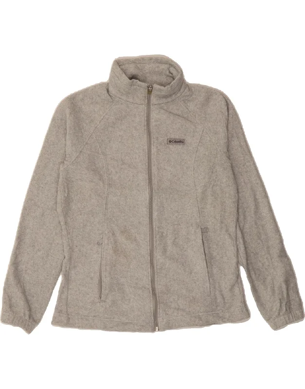Exclusive Online Sale COLUMBIA Womens Fleece Jacket UK 16 Large Grey Polyester
