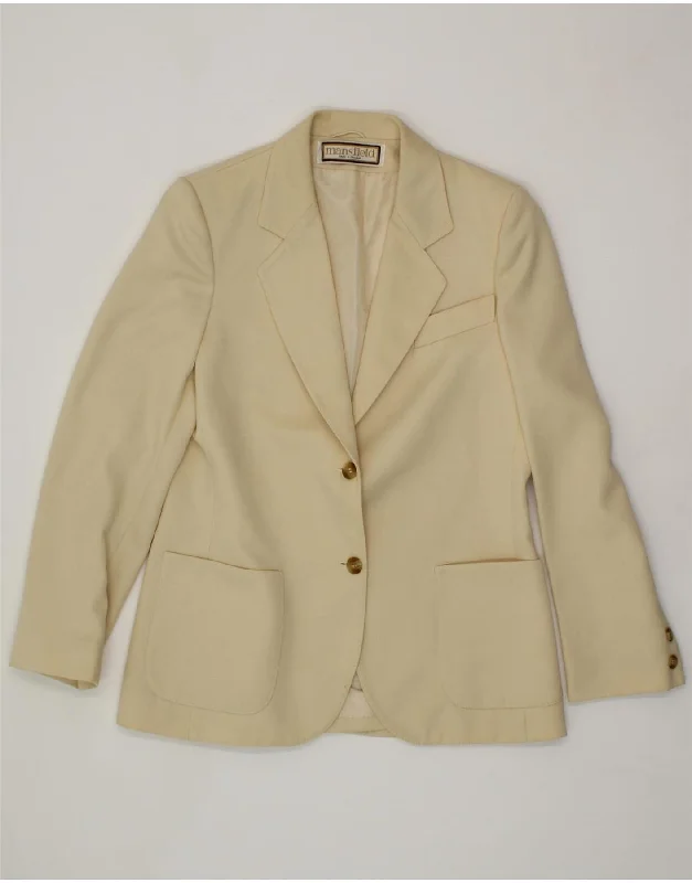 Casual Apparel For Women VINTAGE Womens 2 Button Blazer Jacket UK 12 Medium Beige Polyester Casual Apparel For Women VINTAGE Womens 2 Button Blazer Jacket UK 12 Medium Beige Polyester