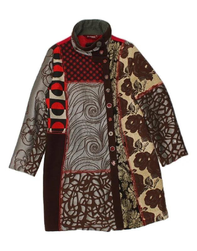 Women's Evening Wear Attire DESIGUAL Womens Abstract Pattern Overcoat EU 46 XL Multicoloured Polyester Women's Evening Wear Attire DESIGUAL Womens Abstract Pattern Overcoat EU 46 XL Multicoloured Polyester