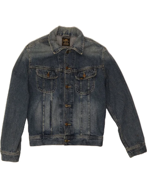 Women's Vintage Attire LEE Womens Denim Jacket UK 10 Small Blue Cotton