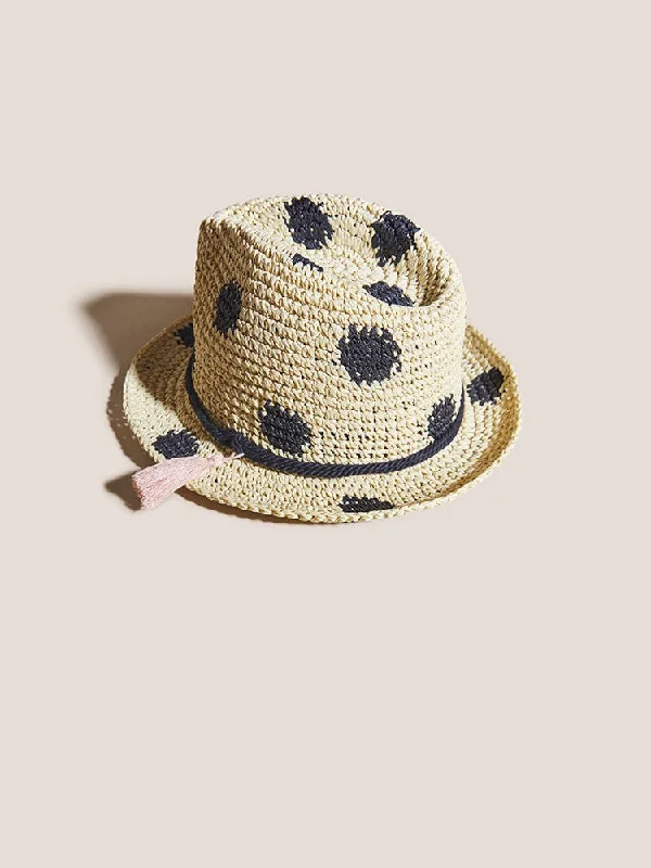 Clothes For Woman Spot Trilby Hat - Natural Multi