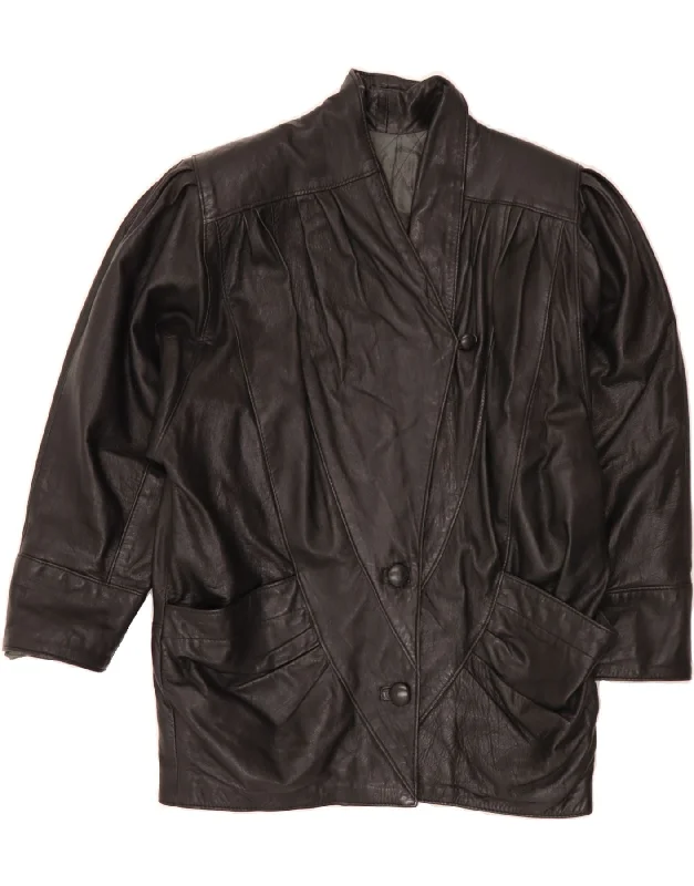 Casual Women's Clothing Online VINTAGE Womens Oversized Leather Jacket UK 10 Small Black Leather Casual Women's Clothing Online VINTAGE Womens Oversized Leather Jacket UK 10 Small Black Leather