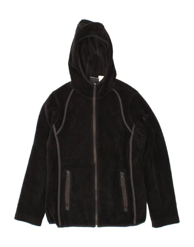 Women's Fashionable Clothing Sets CMP Womens Hooded Fleece Jacket UK 10 Small  Black Polyester