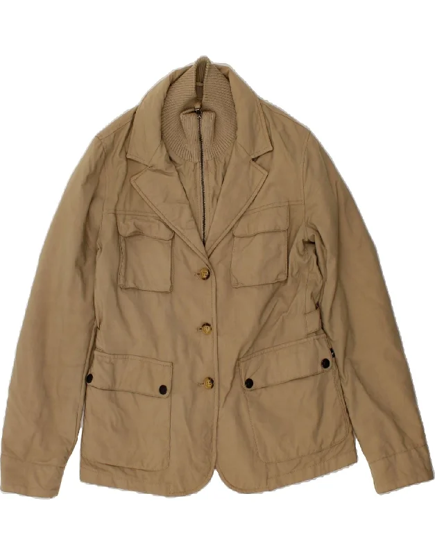 Affordable Women's Apparel BROOKSFIELD Womens Padded Blazer Jacket IT 48 XL Beige Polyamide