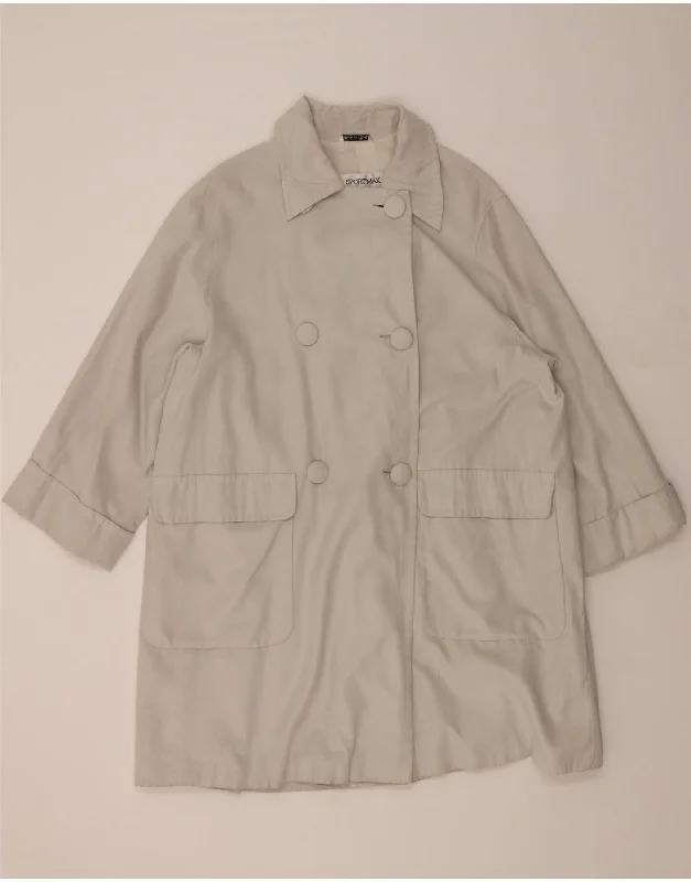 Casual Outfit For Women SPORTMAX Womens Oversized Double Breasted Coat UK 14 Large Grey Polyester Casual Outfit For Women SPORTMAX Womens Oversized Double Breasted Coat UK 14 Large Grey Polyester