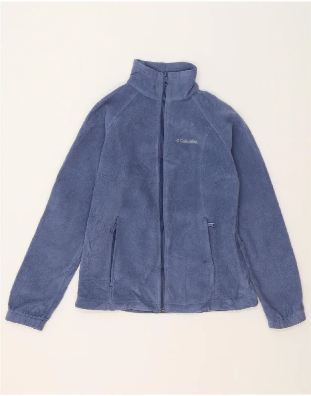 Women's Sports Apparel COLUMBIA Womens Fleece Jacket UK 12 Medium Purple Polyester