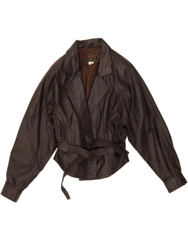 Women's Evening Wear Attire SIN THUNG Womens Leather Jacket UK 14 Medium Brown Leather