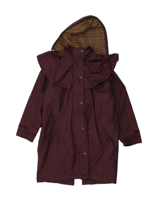 Women's Romantic Outfit TARGET DRY Womens Hooded Overcoat UK 14 Large Burgundy Polyester