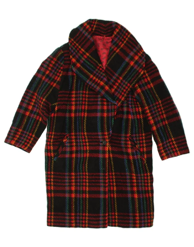 Women's Work Outfit VINTAGE Womens Overcoat UK 16 Large Green Check