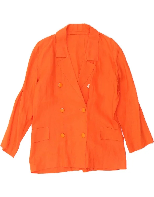 Women's Outerwear Clothing VINTAGE Womens Double Breasted Blazer Jacket UK 12 Medium Orange Women's Outerwear Clothing VINTAGE Womens Double Breasted Blazer Jacket UK 12 Medium Orange