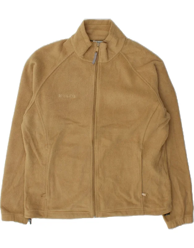 Women Fashion COLUMBIA Womens Fleece Jacket UK 18 XL Beige Polyester