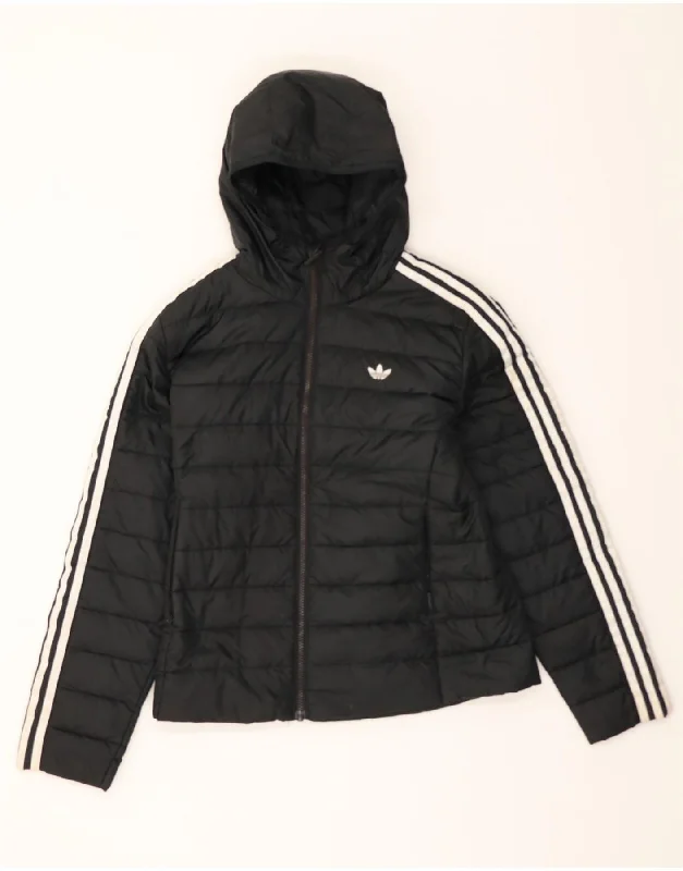 Trendy Boutiques Online ADIDAS Womens Hooded Padded Jacket UK 14 Large Black Polyester Trendy Boutiques Online ADIDAS Womens Hooded Padded Jacket UK 14 Large Black Polyester