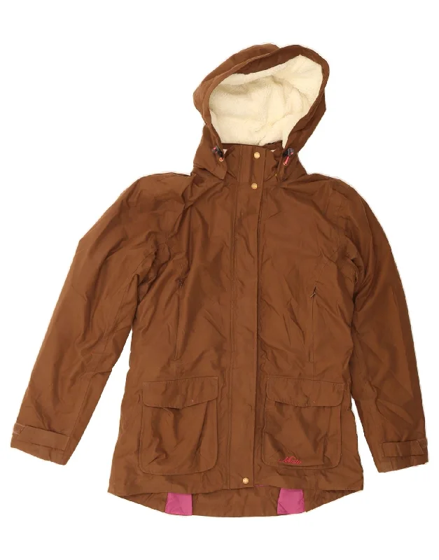 Women's Trendy Casual Outfit MUSTO Womens Hooded Windbreaker Jacket UK 10 Small Brown Polyester Women's Trendy Casual Outfit MUSTO Womens Hooded Windbreaker Jacket UK 10 Small Brown Polyester