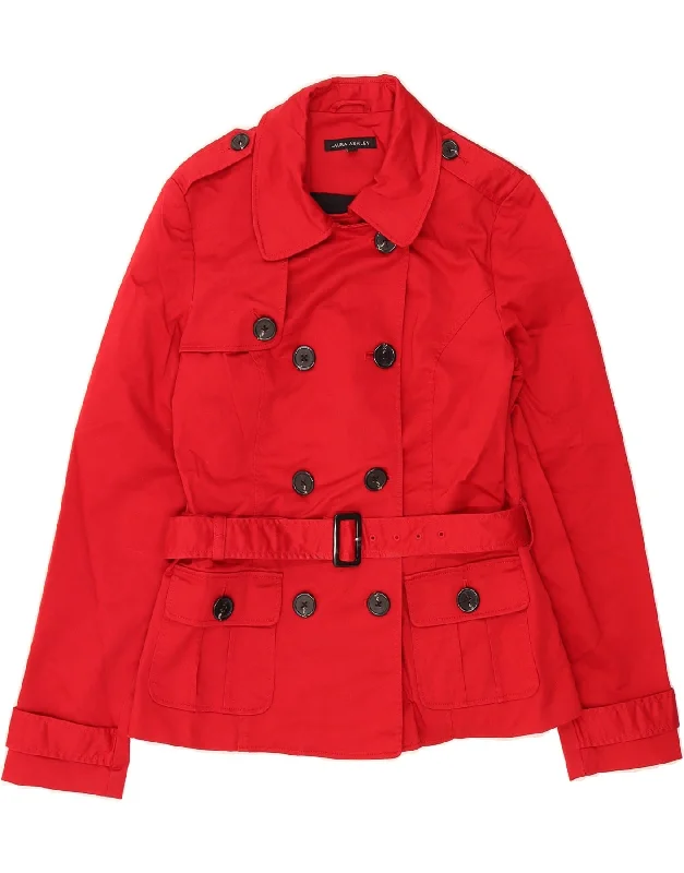 Sale On Clothing LAURA ASHLEY Womens Pea Coat UK 10 Small  Red Cotton