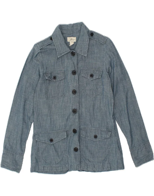 Sales Clothes LEVI'S Womens Military Jacket UK 14 Medium Blue Cotton