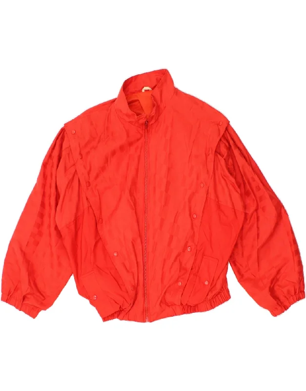 Women's Elegant Outfit VINTAGE Womens Oversized Bomber Jacket UK 14 Medium Red