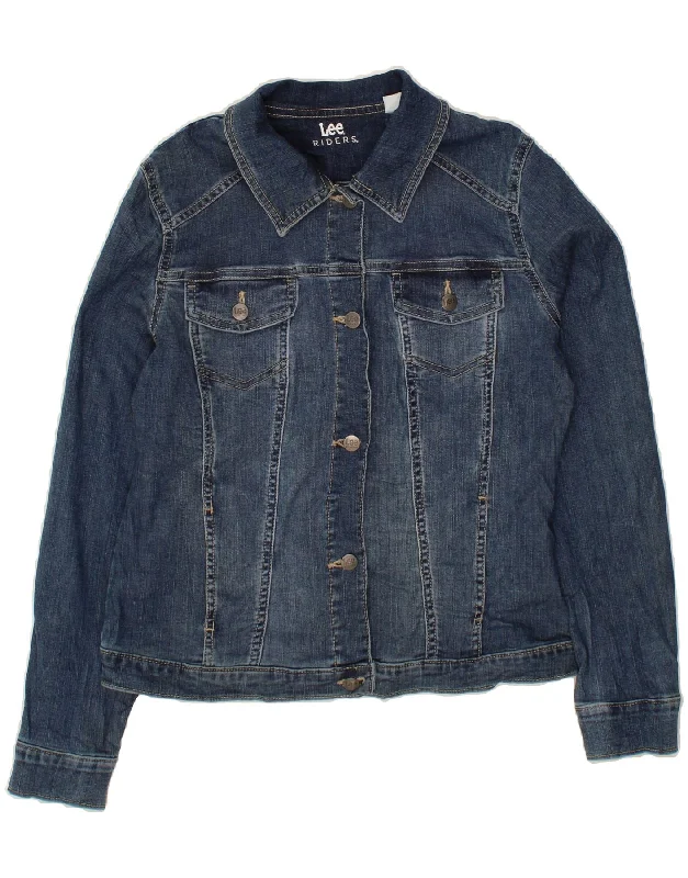 Discount Store LEE Womens Riders Denim Jacket UK 12 Medium Blue Cotton