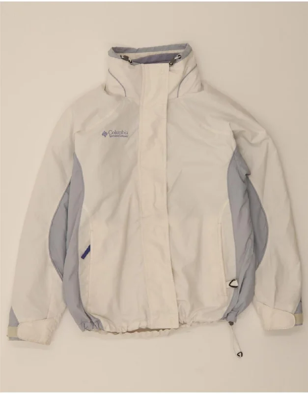 Women's Work Apparel COLUMBIA Womens Interchange Windbreaker Jacket UK 14 Medium White Sports Women's Work Apparel COLUMBIA Womens Interchange Windbreaker Jacket UK 14 Medium White Sports