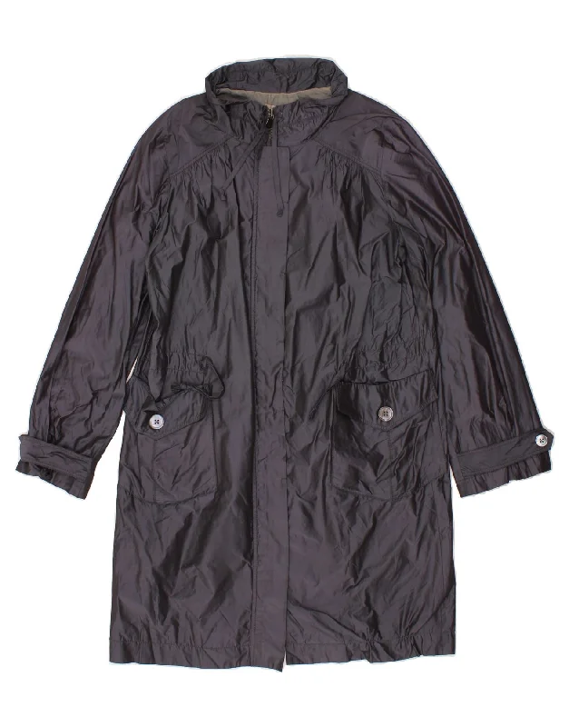 Women's Evening Wear Outfit JIGSAW Womens Raincoat UK 14 Medium Navy Blue Polyester